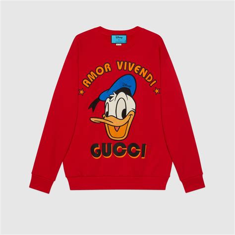 gucci donald duck sweatshirt replica|goat disney gucci shoes.